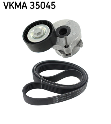 V formos rumbuotas diržas, komplektas - VKMA 35045 SKF